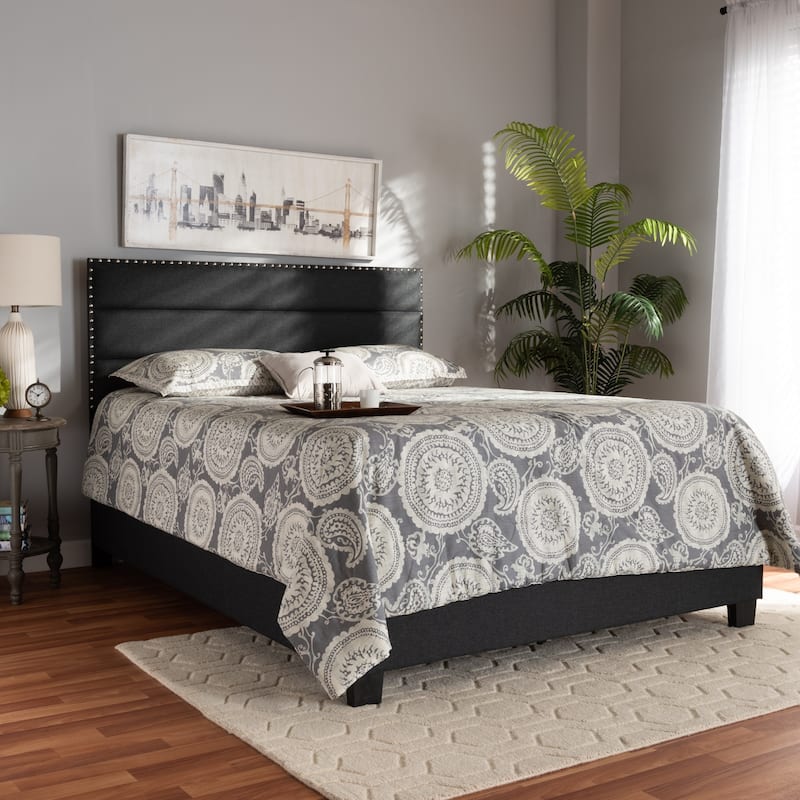 Ansa Modern and Contemporary Fabric Upholstered Bed