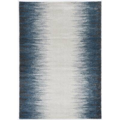 Strick & Bolton Contemporary Ombre Blue/ Ivory Area Rug