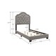 Emerald Home Kieran Grey Traditional Nailhead Tufted Platform Bed - Thumbnail 7
