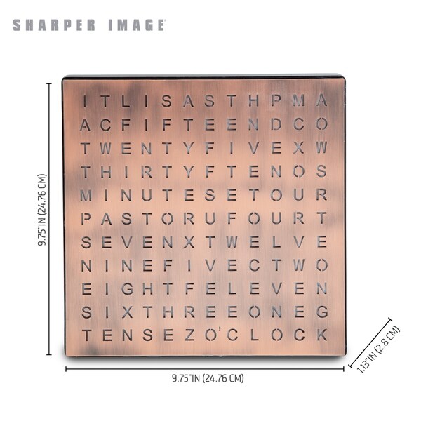 Table Top Word Clock LED - 7.75" x 1.13" x 7.75"