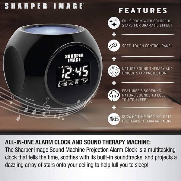 Shop Projection Alarm Clock Star Black Free Shipping On Orders