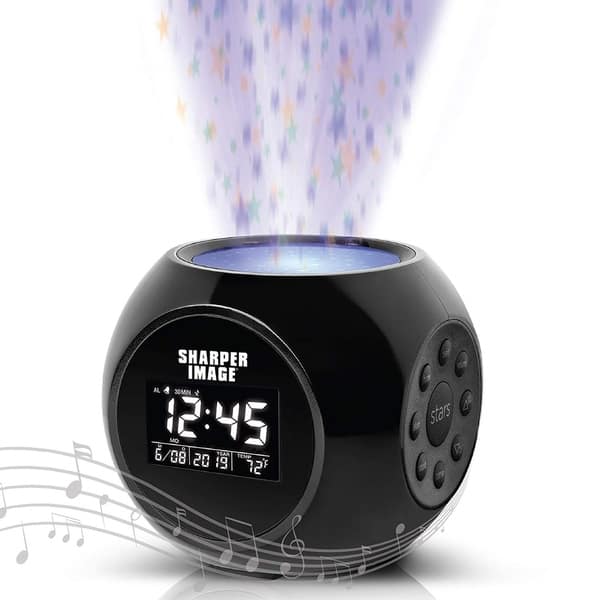 Shop Projection Alarm Clock Star Black Free Shipping On Orders