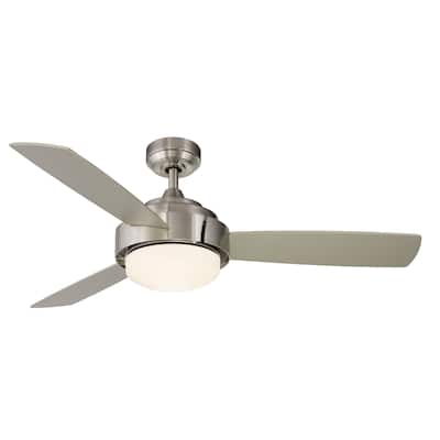 Coop - 52 inch - Brushed Nickel with Brushed Nickel Blades and LED