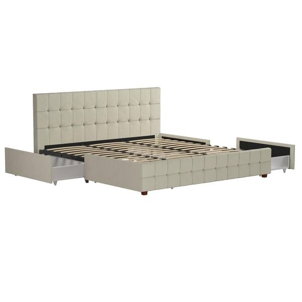 CosmoLiving by Cosmopolitan Elizabeth Upholstered Bed with Storage On