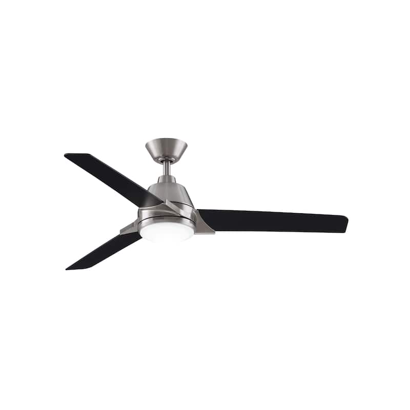 Pyramid - 52 inch - Brushed Nickel with Black Blades and LED