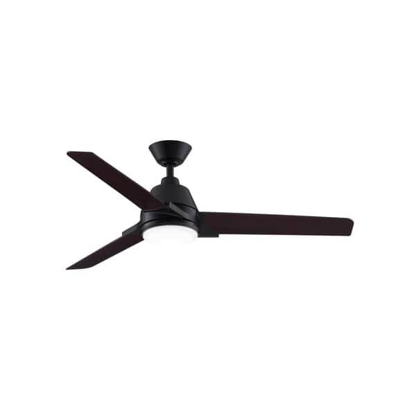 Fanimation Studio Collection Pyramid 52-in Aged Bronze LED Indoor/Outdoor Ceiling Fan with Remote (3-Blade)