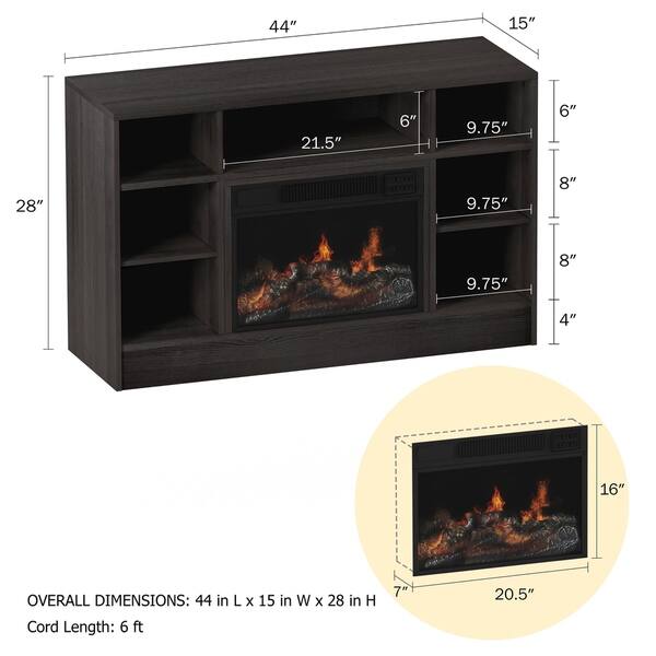 Shop Electric Fireplace Tv Stand With Adjustable Heat Light By