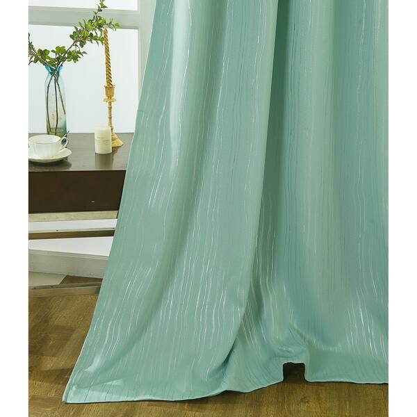 Shop Kodiak Striped Metallic Blackout Grommet Curtain Panel Pair