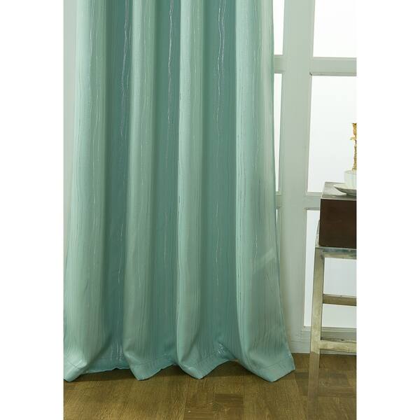 Shop Kodiak Striped Metallic Blackout Grommet Curtain Panel Pair