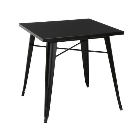 OFM 161 Collection Industrial Modern 30" Square Dining Table, Galvanized Steel Indoor/Outdoor Table