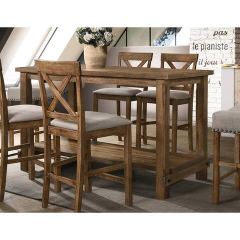 Best Master Furniture Driftwood Counter Height Rectangular Table