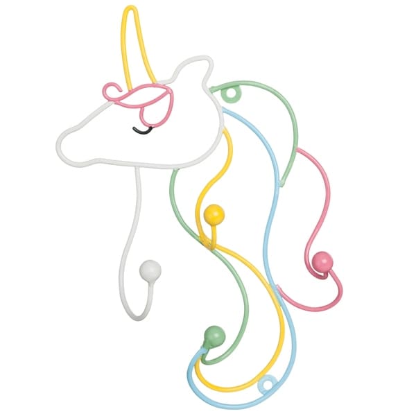Unicorn Wall Hook Colorful Rainbow Jewelry Clothing Holder - N/A