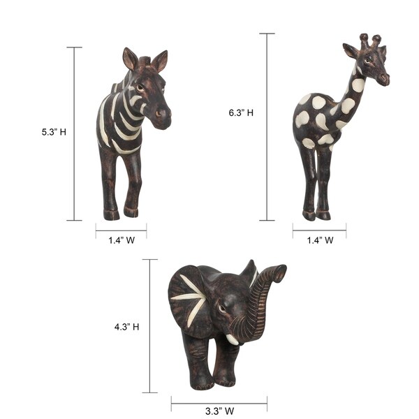 Decoratuive Elephant Figurine Hooks Set of 5 Pieces us.