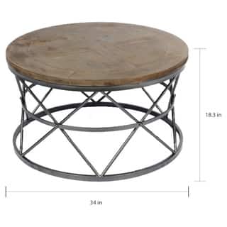 Carbon Loft Watrous Contemporary Round Coffee Table Carbon Loft Watrous Contemporary Round Coffee Table