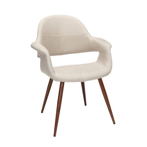 OFM 161 Collection Mid Century Modern Fabric Accent Chair with Arms, Dining Chair, 2 Pack
