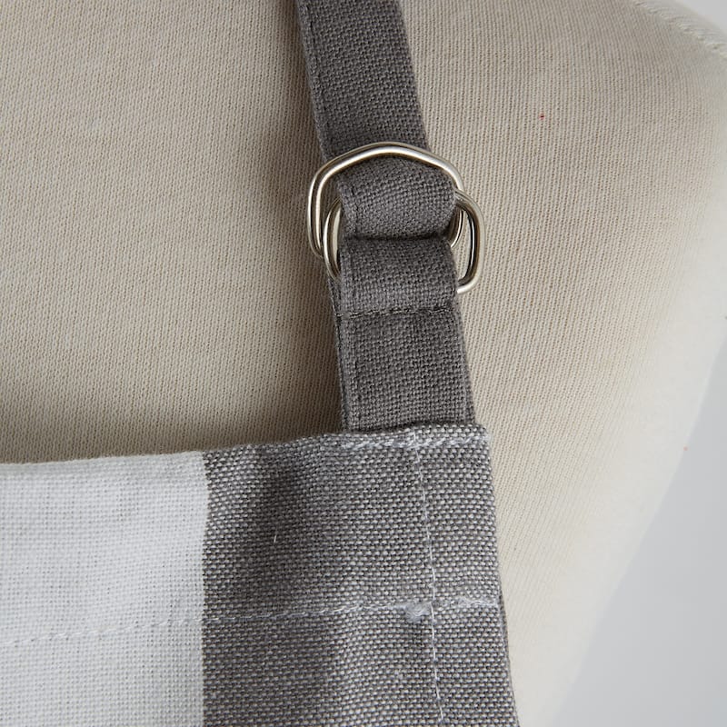 DII Gray & White Buffalo Check Chef Apron