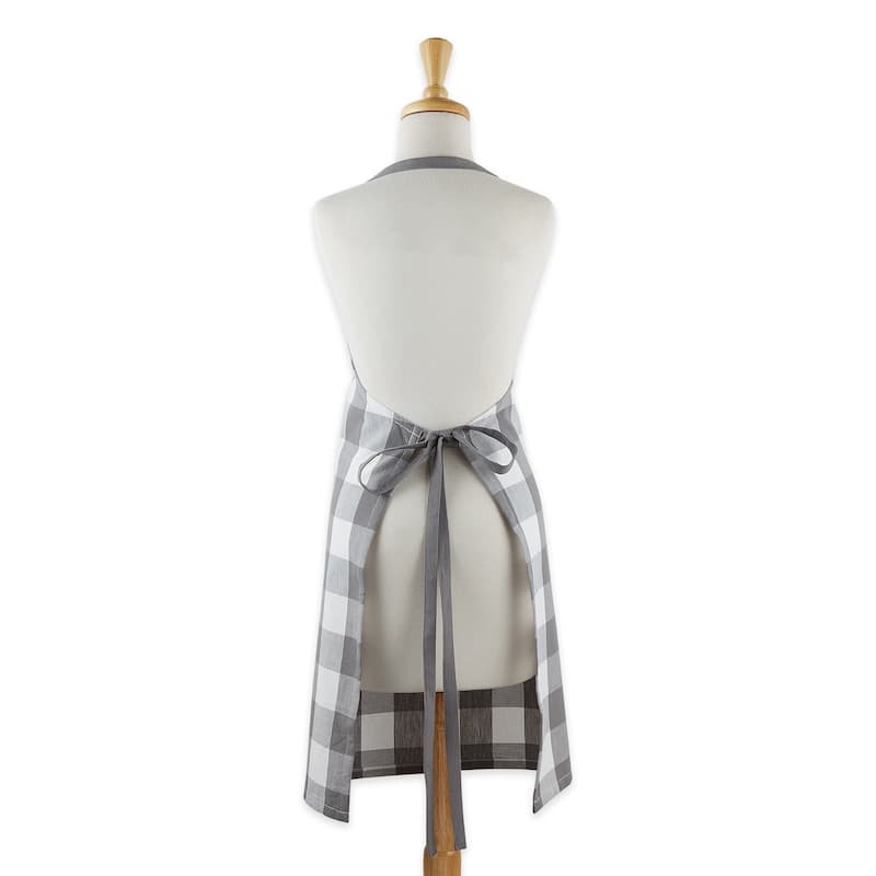 DII Gray & White Buffalo Check Chef Apron