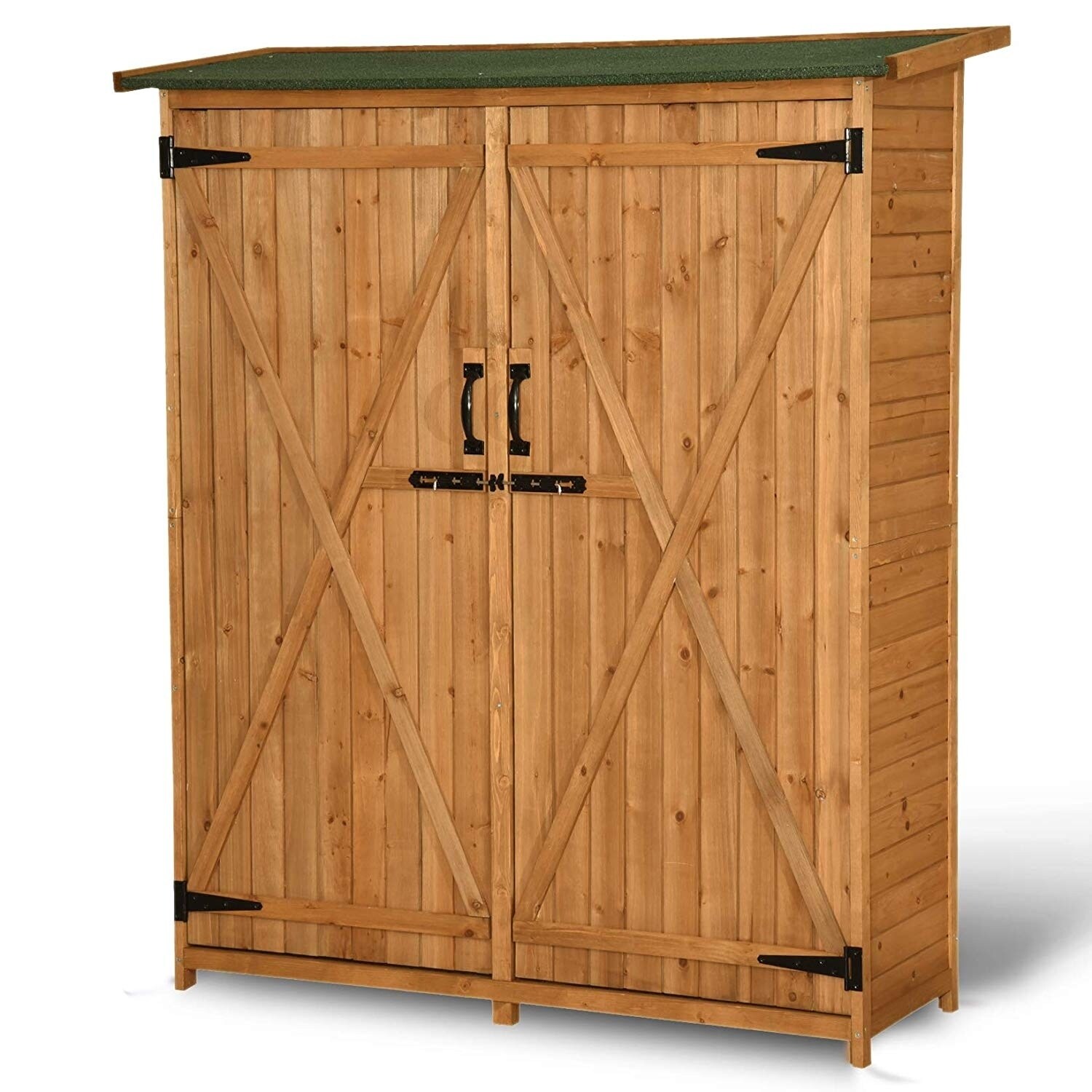 Shop Mcombo 64inch Tall Fir Wooden Shed Garden Storage Sheds Tool