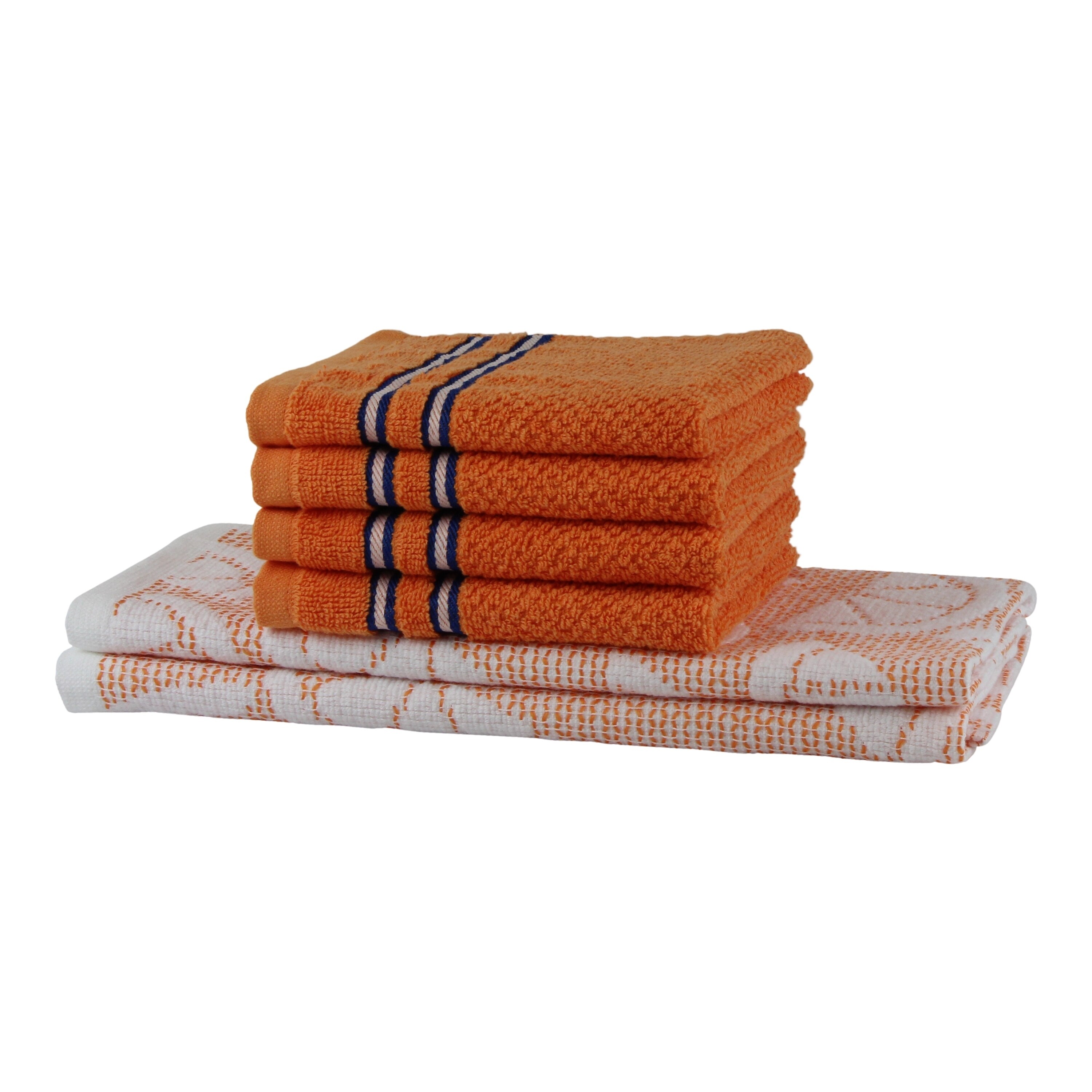 orange kitchen linens