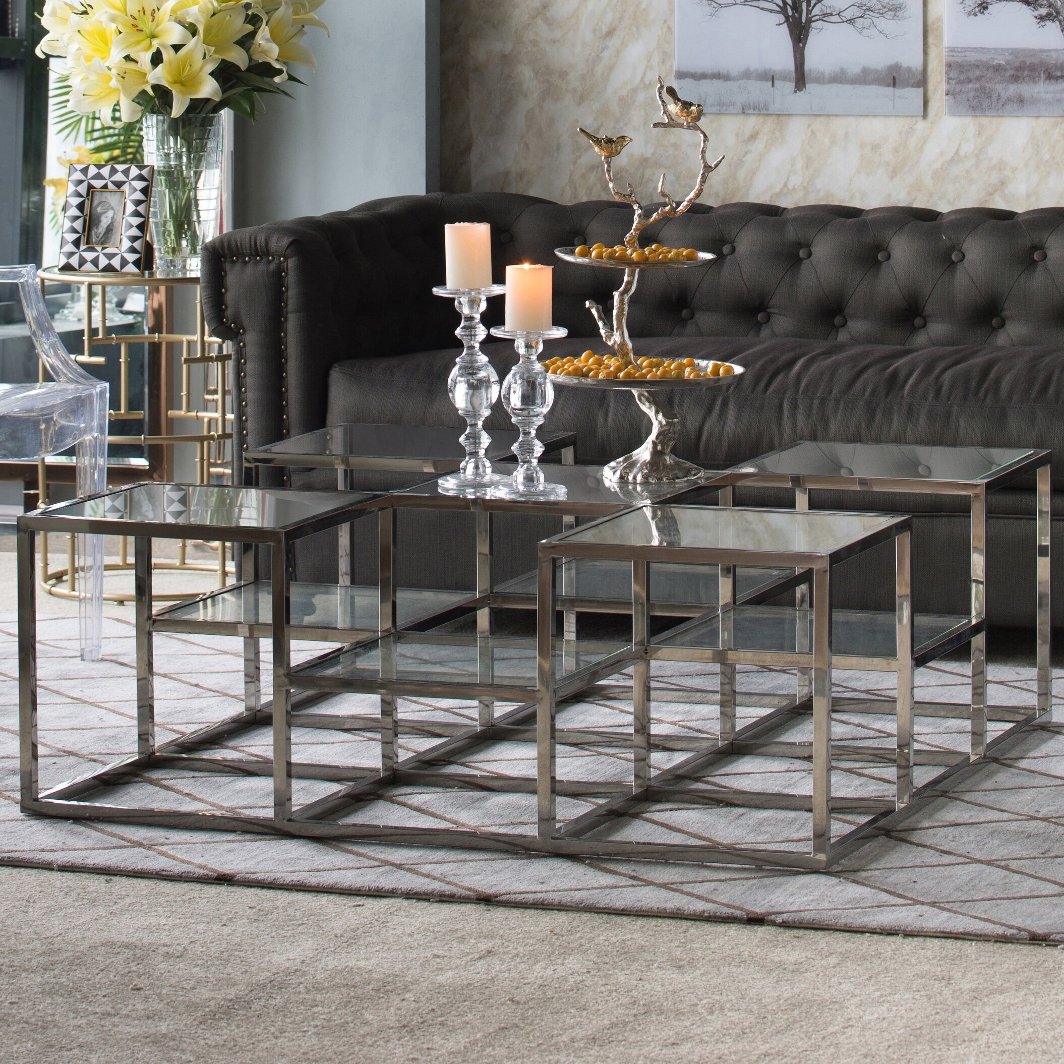 Silver Orchid Moisiu 17 inch Cocktail Table Bed Bath Beyond 29073034