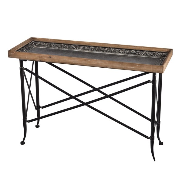 Shop Natural and Black 30-inch Classic Vintage Wood and ...