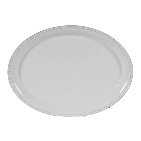 A&B Home Gloss White 2-inch Serving Platter