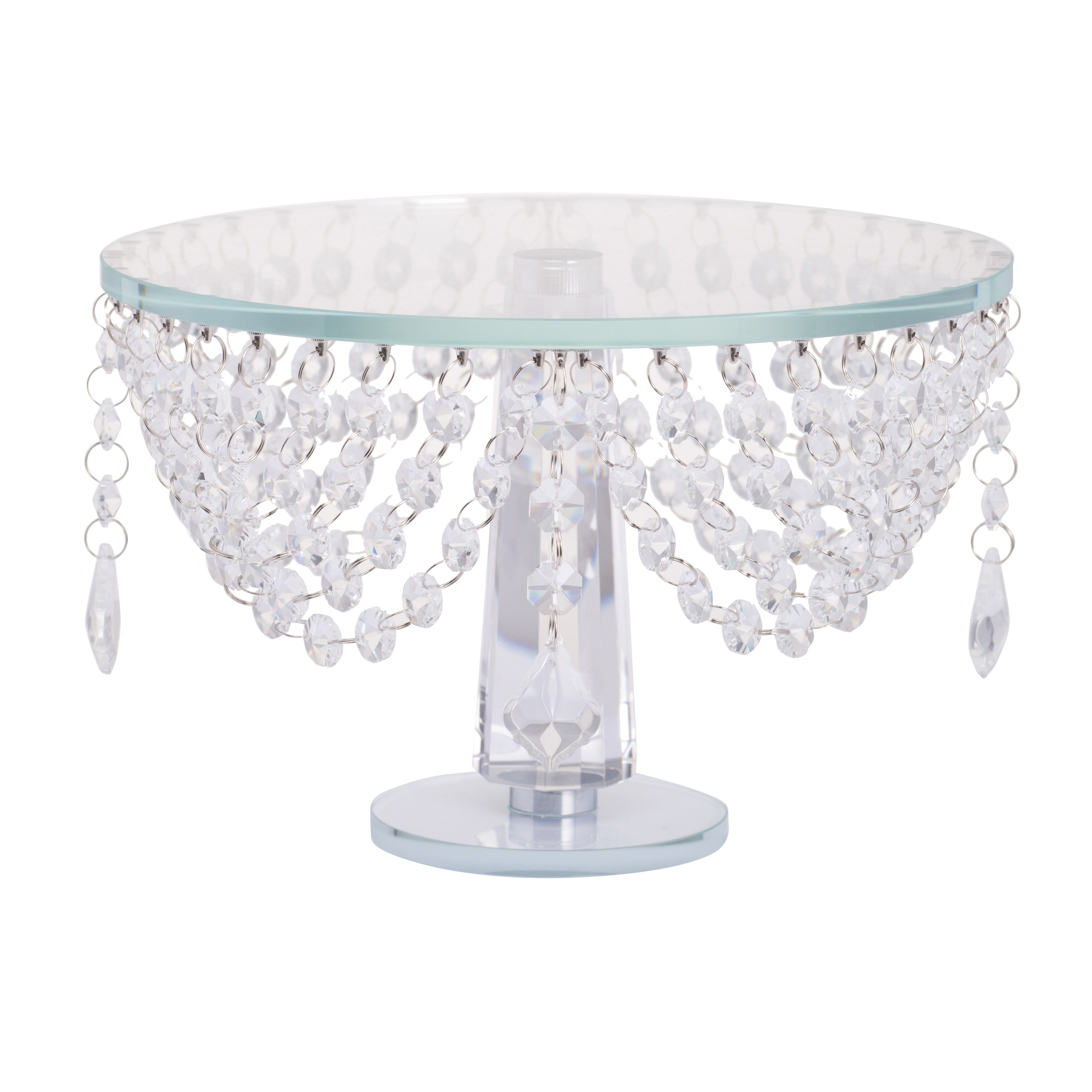 Lamour 7 Inch Clear Round Cake Plate On Lamour 7 Inch Clear Round Cake Plate