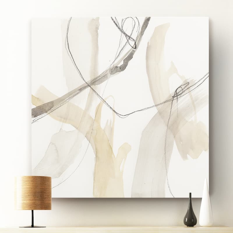 Neutral Momentum I -Gallery Wrapped Canvas