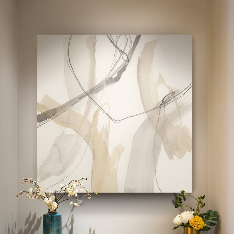 Neutral Momentum I -Gallery Wrapped Canvas