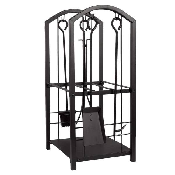 Shop Juvale Firewood Rack With 4 Fireplace Tools Set Indoor