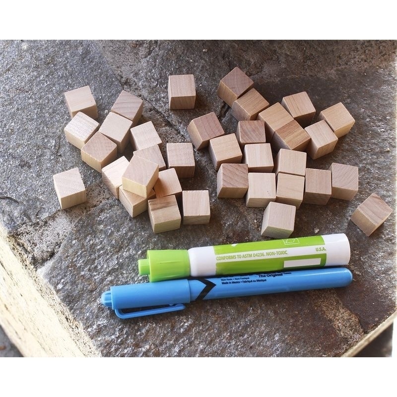 small wooden cubes craft