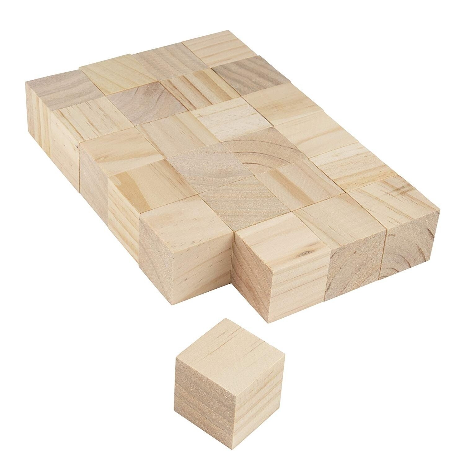 unfinished wood cubes