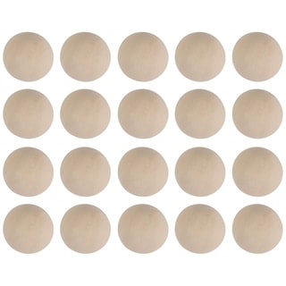 Unfinished Half Wooden Balls for Crafts and DIY Projects (1.5 In, 20 ...