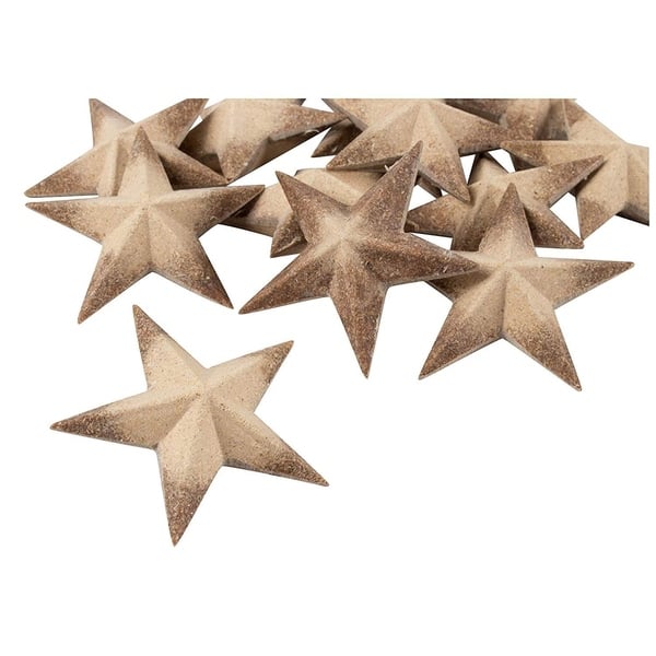 10 x CHRISTMAS STAR medium WOODEN SHAPE EMBELLISHMENT HANGING CRAFT PLAIN TAG