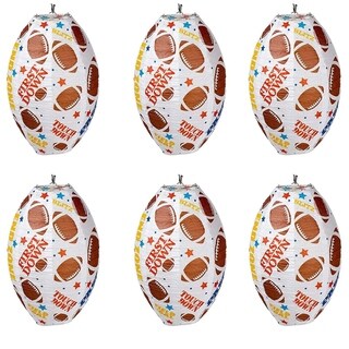 20 PCS Football Paper Lanterns - 12 Inch Hanging Decor For Super Bowl, Sports Parties, Birthday