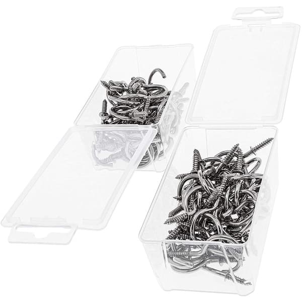 Shop Genie Crafts 100 Pack Silver Metal Screw In Hooks For Wall