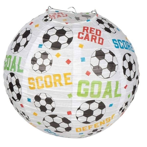 6Pack Soccer Paper Lantern, Hanging Decoration for SportS Theme Party