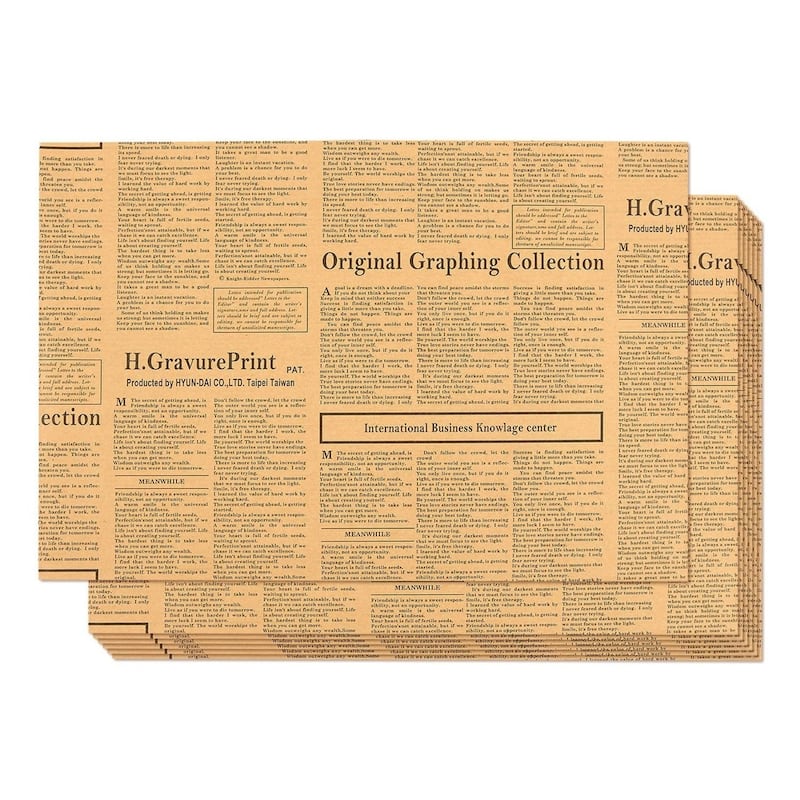 Blue Panda 12 Sheets of Kraft Paper Newspaper Wrapping Paper for Moving, Packing, 28 x 20"