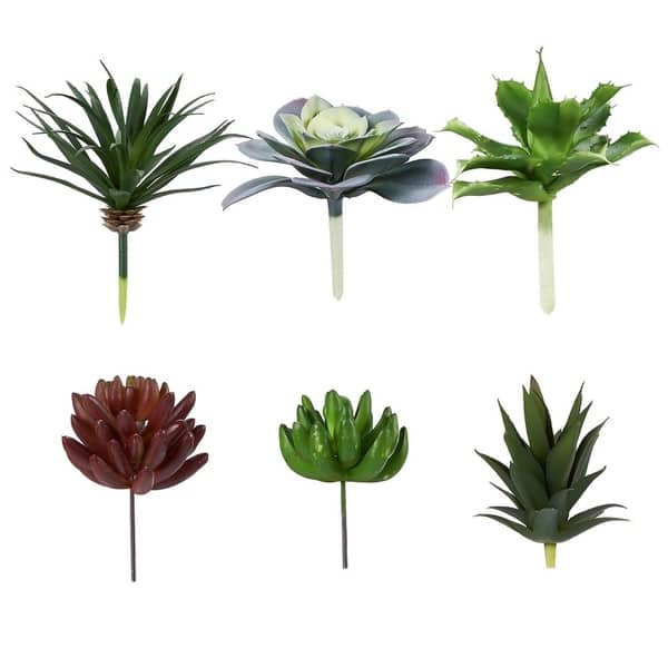 6 Pack Artificial Succulents Fake Faux Plants Unpotted 6 Pack Artificial Succulents Fake Faux Plants Unpotted