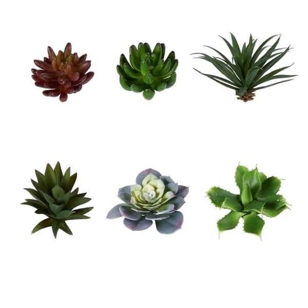 Shop 6 Pack Artificial Succulents Fake Faux Plants Unpotted Home