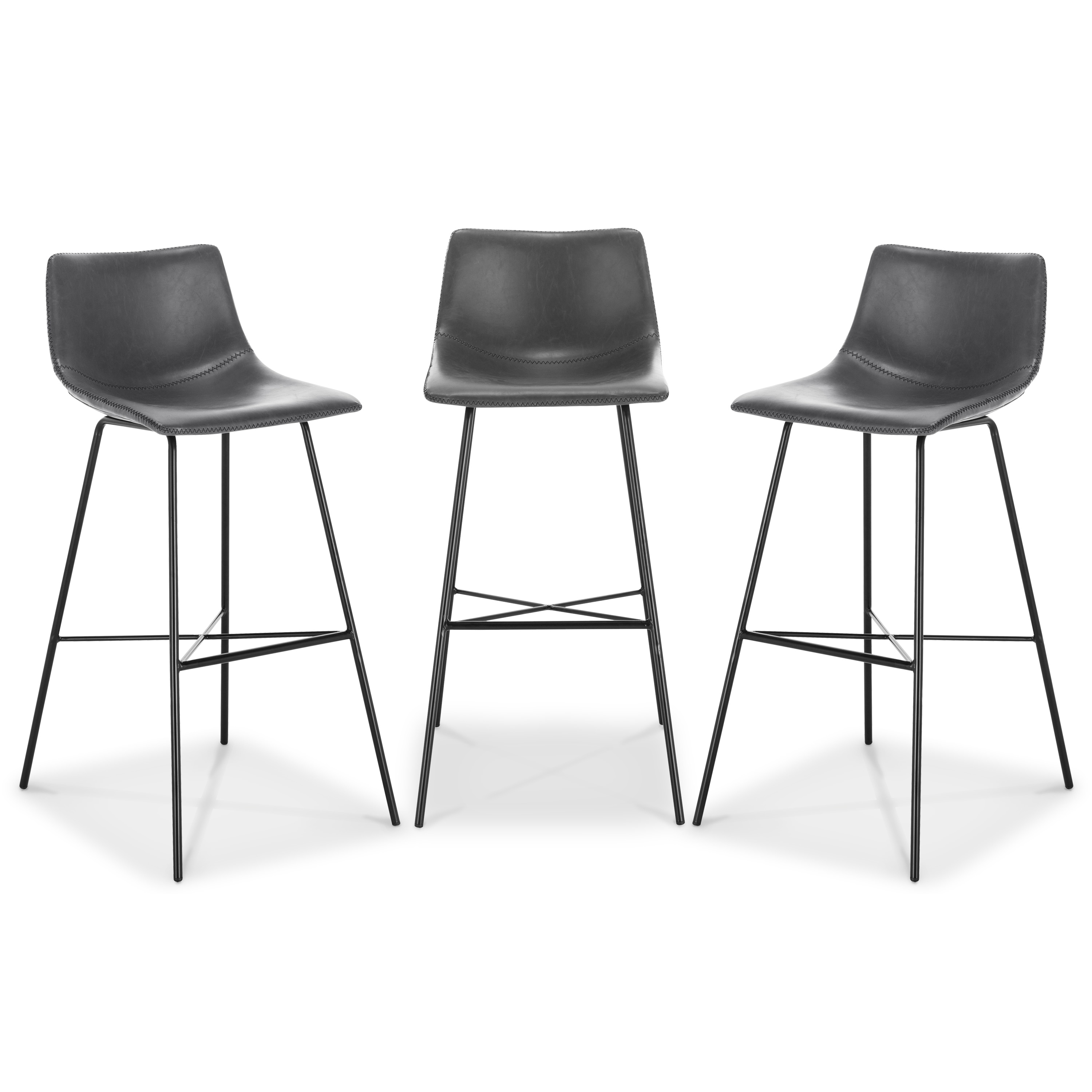 Poly And Bark Paxton 29 Bar Stool Set Of 3 Overstock 29074689