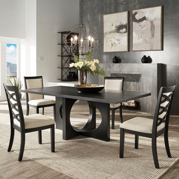 Laxman Satin Ebony Dining Set by iNSPIRE Q Modern