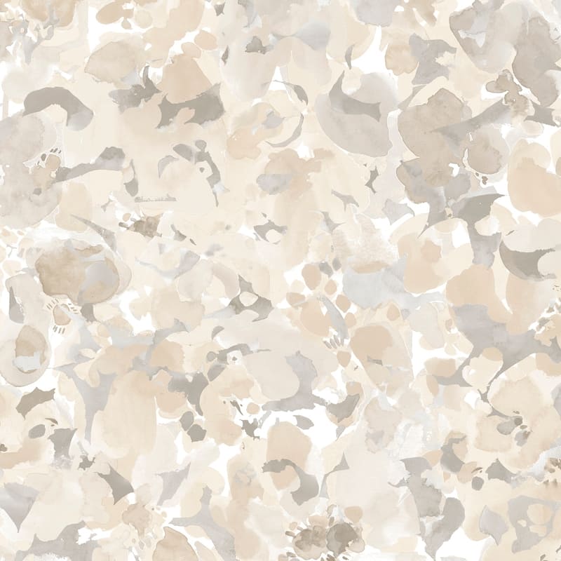 Bloom Wallpaper in Beige & Browns - Beige, Brown, Fawn, Sand