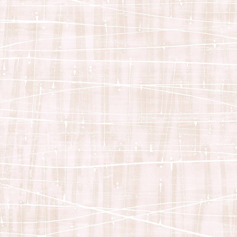 Meander Wallpaper Pinks & Beige - Pink, Rose, Beige, Swiss Coffee