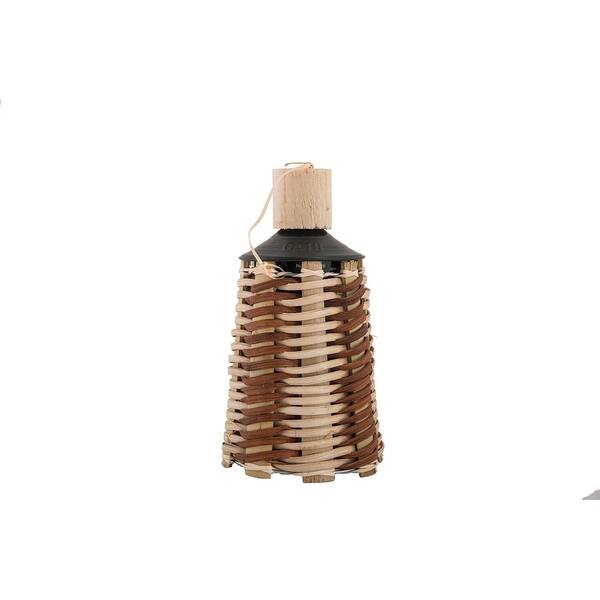 Sunjoy Tabletop Oil Torch, Tiki Style Rattan Vine Outdoor Lighting, Patio Garden Decor, Brown Sunjoy Tabletop Oil Torch, Tiki Style Rattan Vine Outdoor Lighting, Patio Garden Decor, Brown