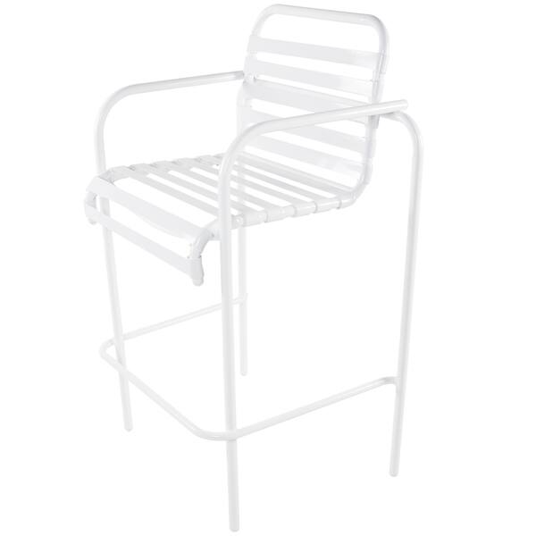 Gulf Stream White Commercial Grade Outdoor Stackable Single Strap