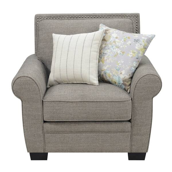 Shop Emerald Home Brookmonte Traditional Nailhead Arm Chair With 2