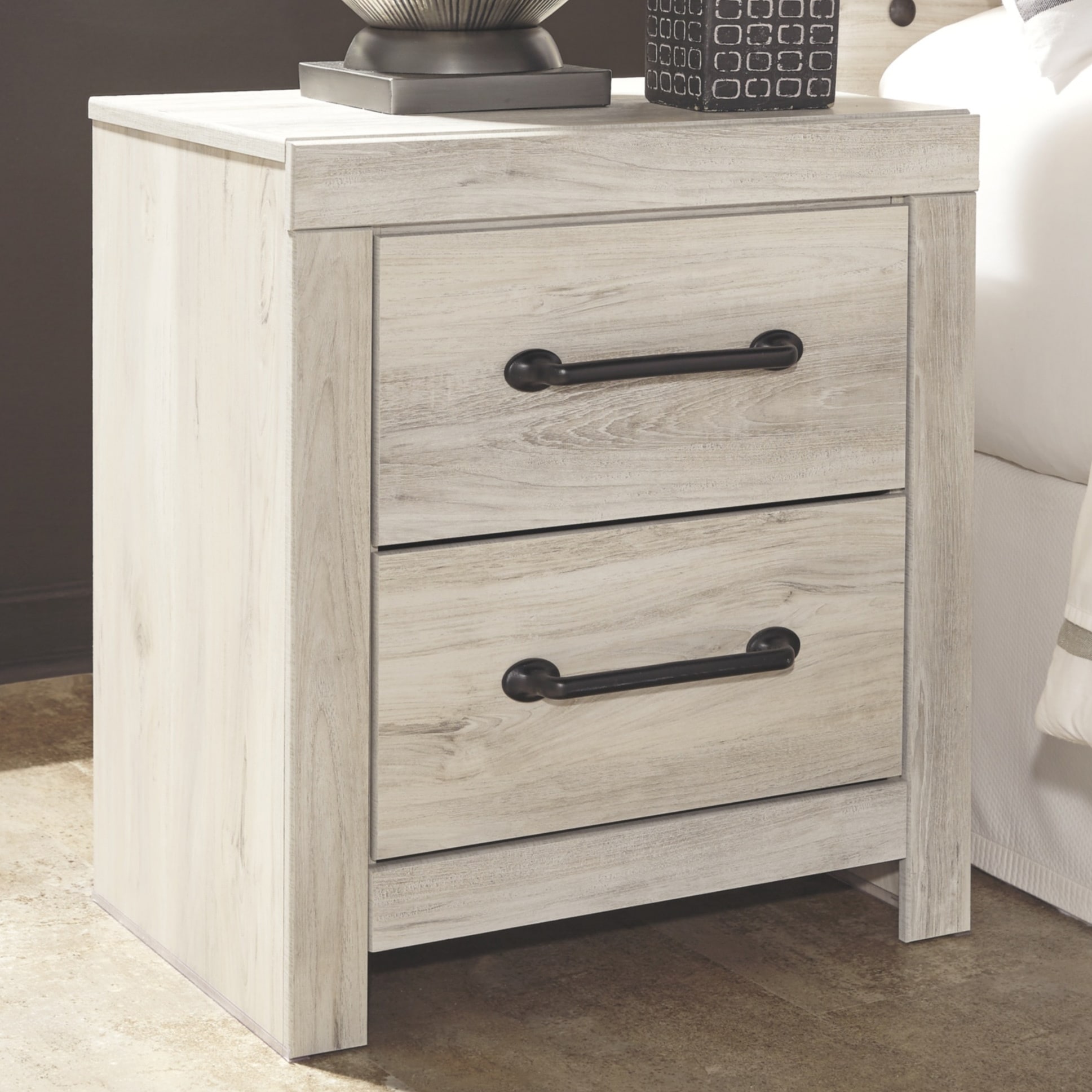 Shop Black Friday Deals On Carbon Loft Dubiel Whitewash 2 Drawer Nightstand Overstock 29075979