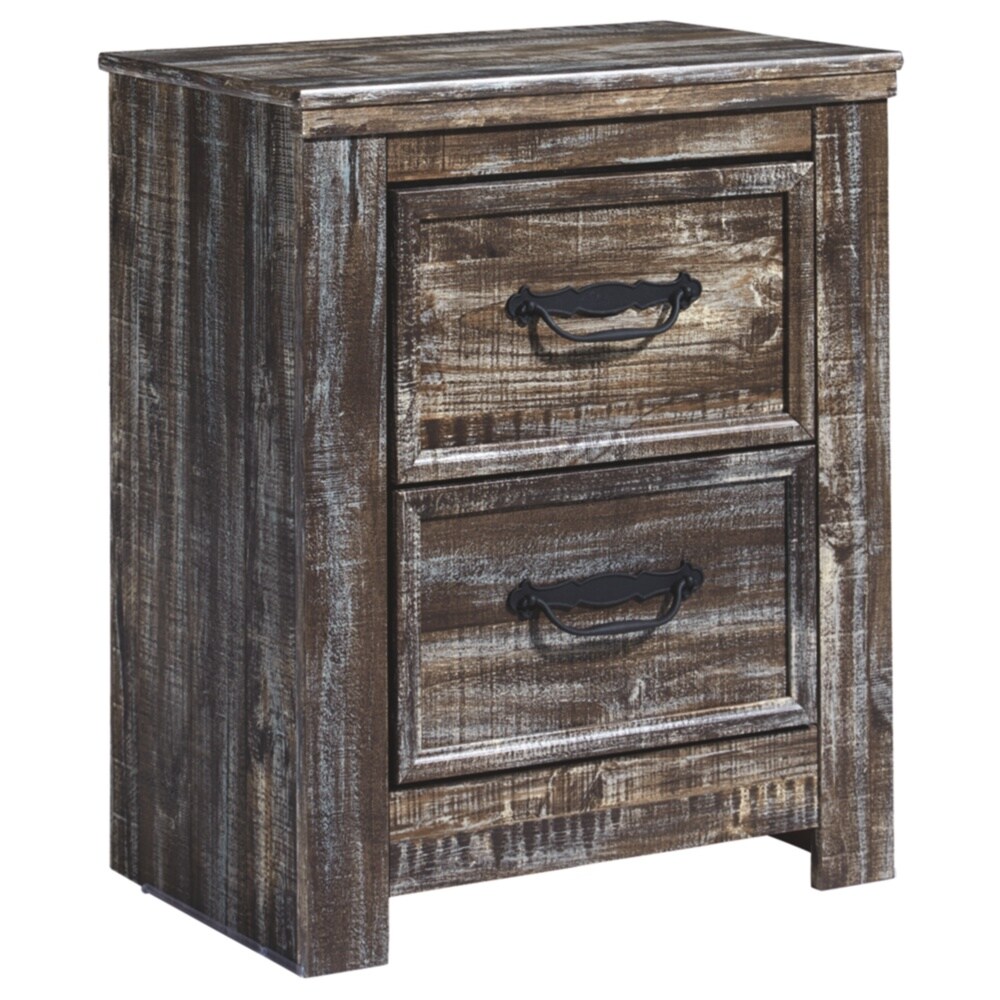 Shop Lynnton Rustic Brown Two Drawer Nightstand Overstock 29075986