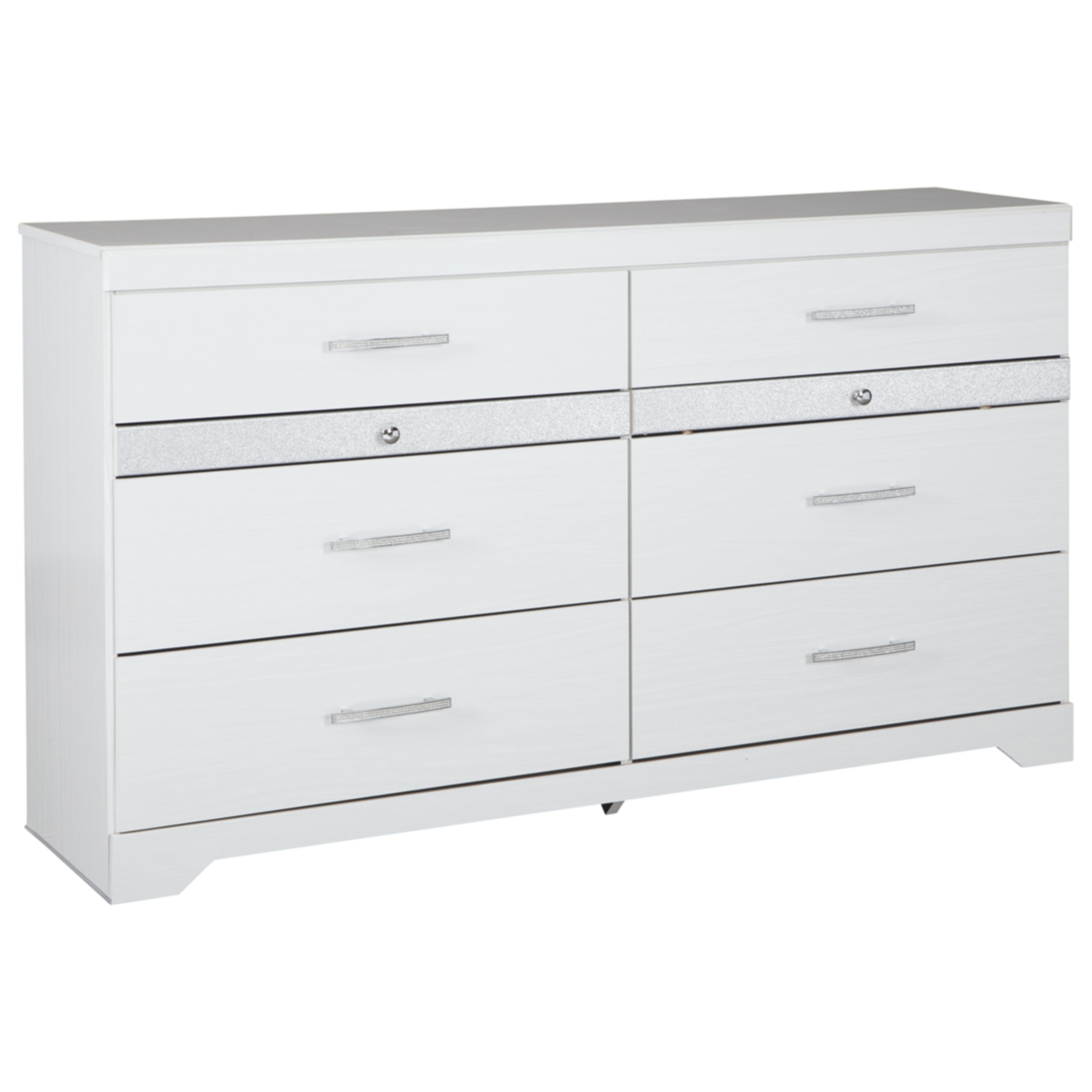 Shop Jallory Glossy White 6 Drawer Dresser Overstock 29075999
